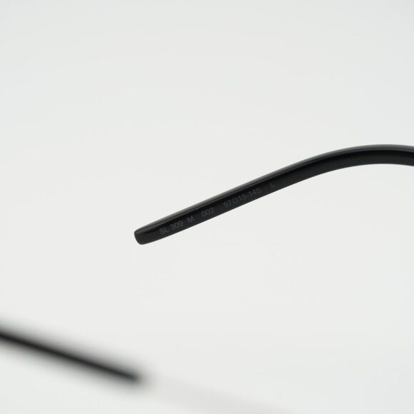 Saint Laurent SL309M 002 Sunglasses Silver Aviator Frame, Grey Lenses main image 5